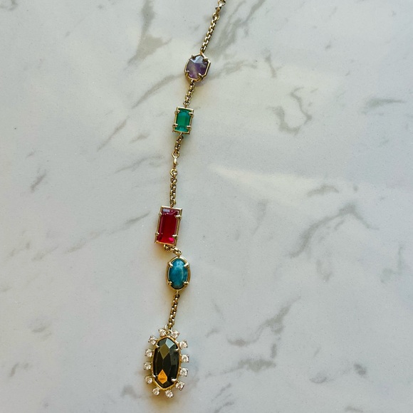 SOLD Kendra Scott Multicolor Y Necklace with Drawstring Bag - Picture 6 of 11